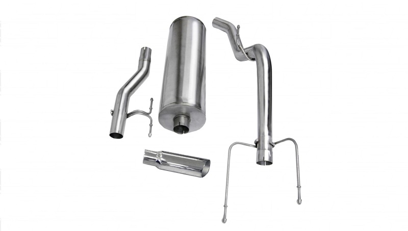 Dodge Ram 1500 Performance Exhaust - Single Side Exit - CORSA Performance - Cat Back - Polished - `04-`05